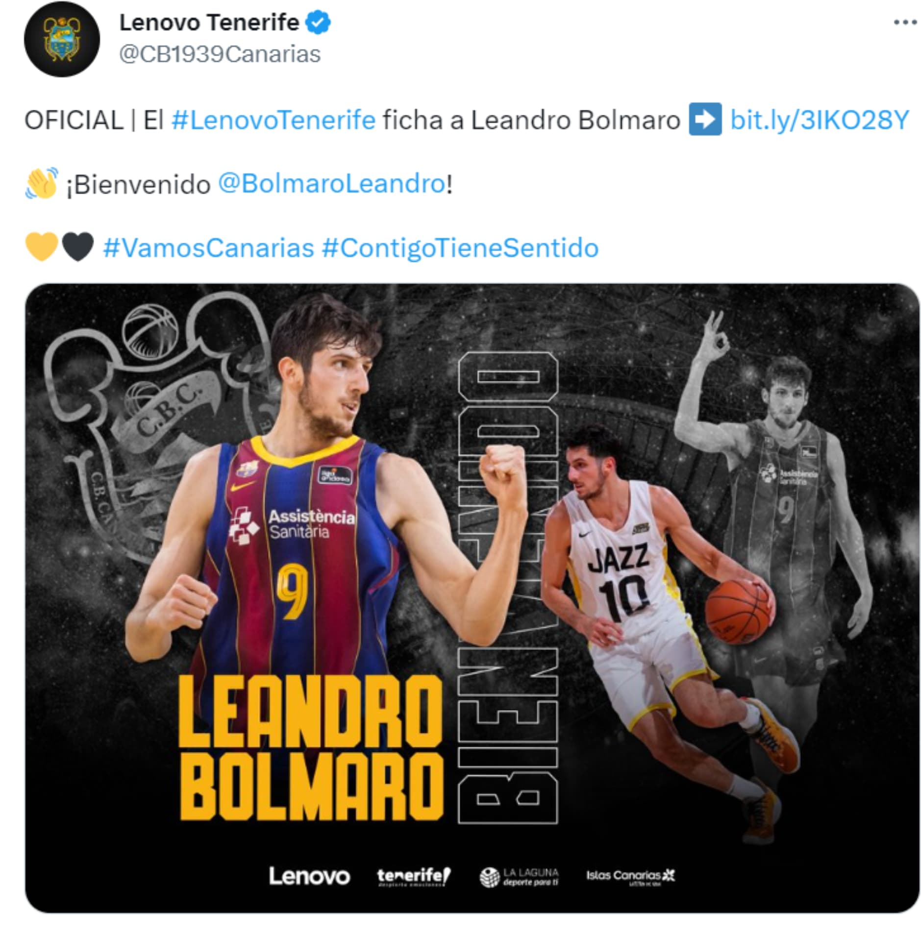 Bolmaro vuelve al básquet español: jugará en Lenovo Tenerife